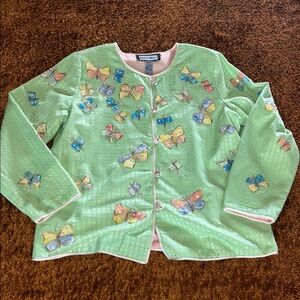 Green Butterfly Embellished Blazer